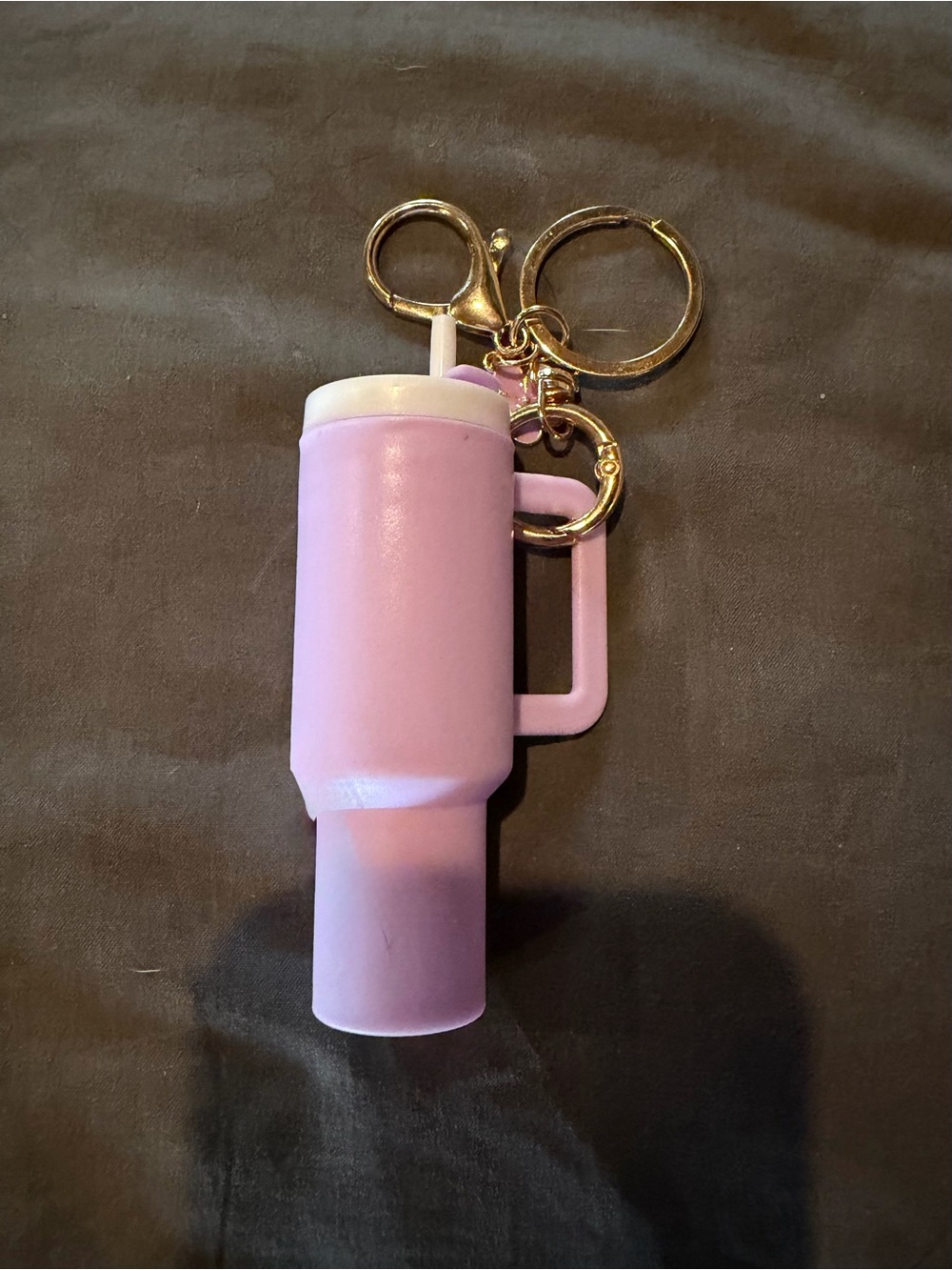 Lavender mug keychain/bagcharm